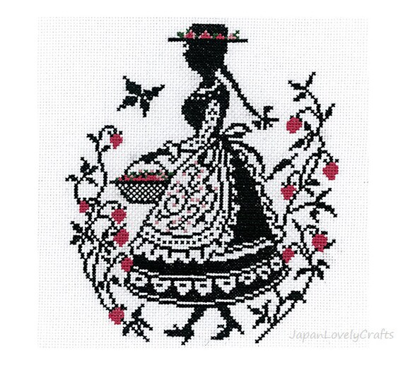 Japanese Cross Stitch Kit Beginner Embroidery DIY Kit Easy Etsy