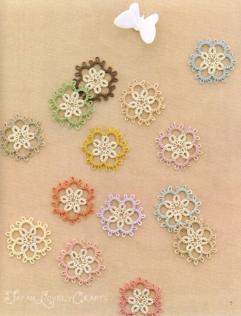 Elegant Tatting Lace Pattern Tomoko Morimoto Japanese Craft Etsy