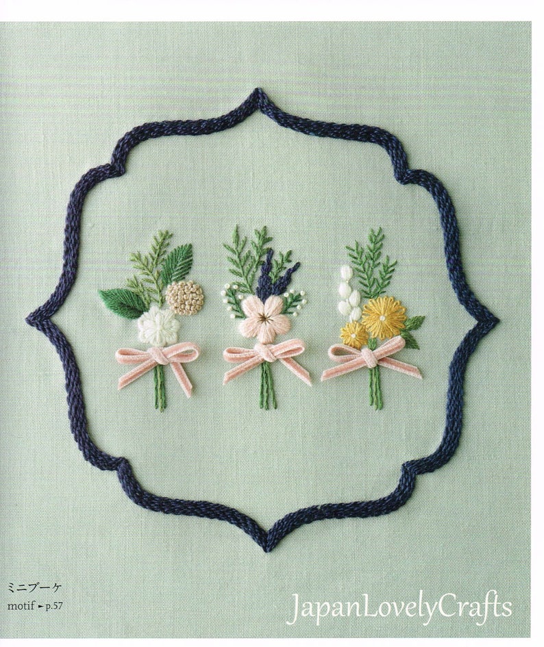 Plants & Flower Embroidery Patterns Natural Zakka Style Etsy