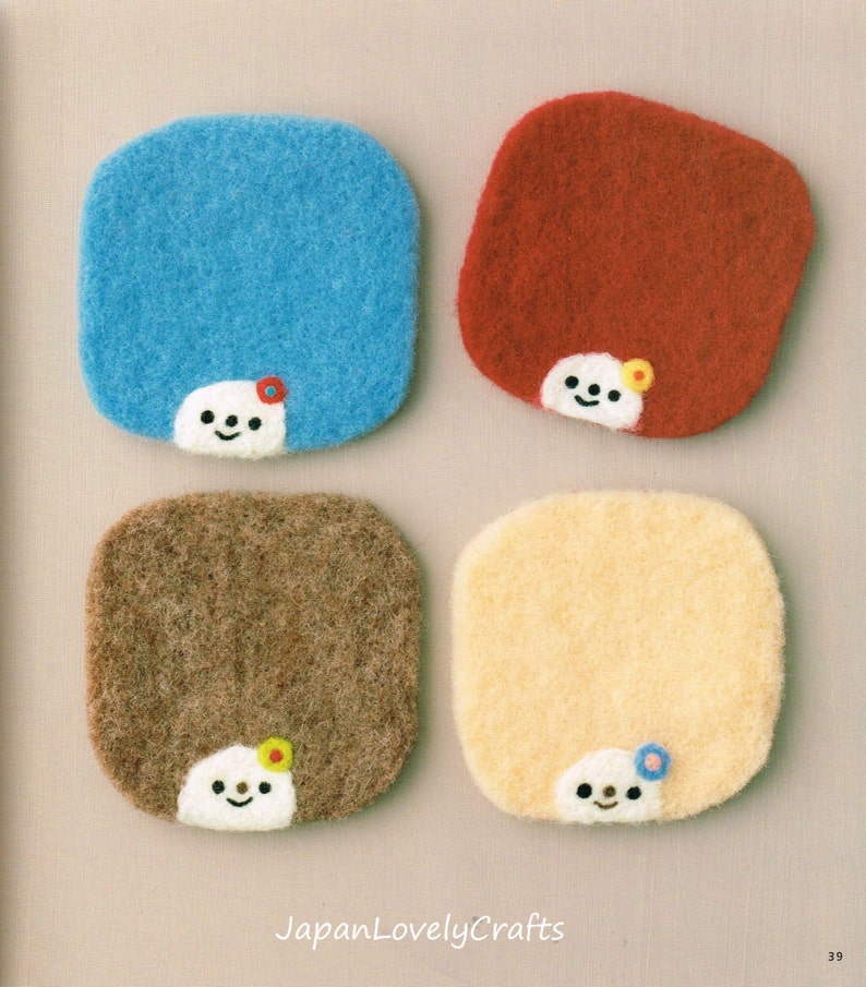 Cute Wool Felt Zakka Japanese Needle Felting Pattern Book Etsy