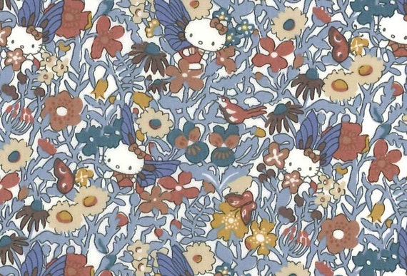 Hello Kitty Wonder Land Liberty Print Cotton Scrap Kawaii Quilting gift Patchwork Fabric Liberty Tana Lawn Fabric Liberty Japan Limited