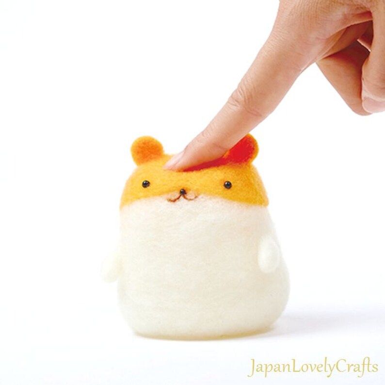 Easy Hamster Felt Kit Japanese Needle Acrylic Fiber Felt Etsy