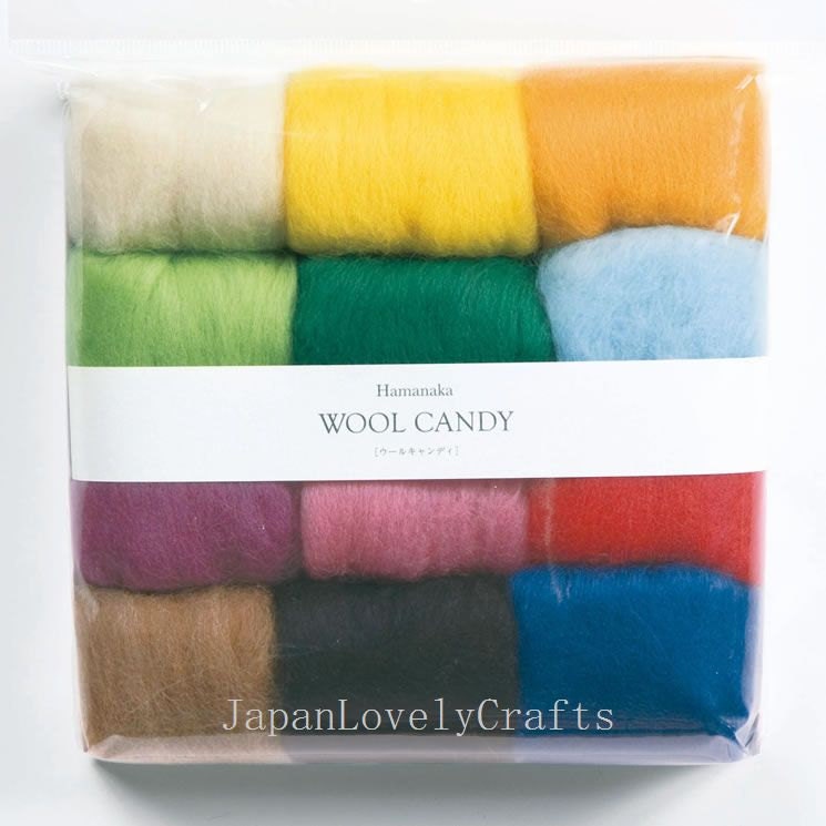 Japanese Needle Wool Felt 12 Colors Set Felting Supplies Etsy