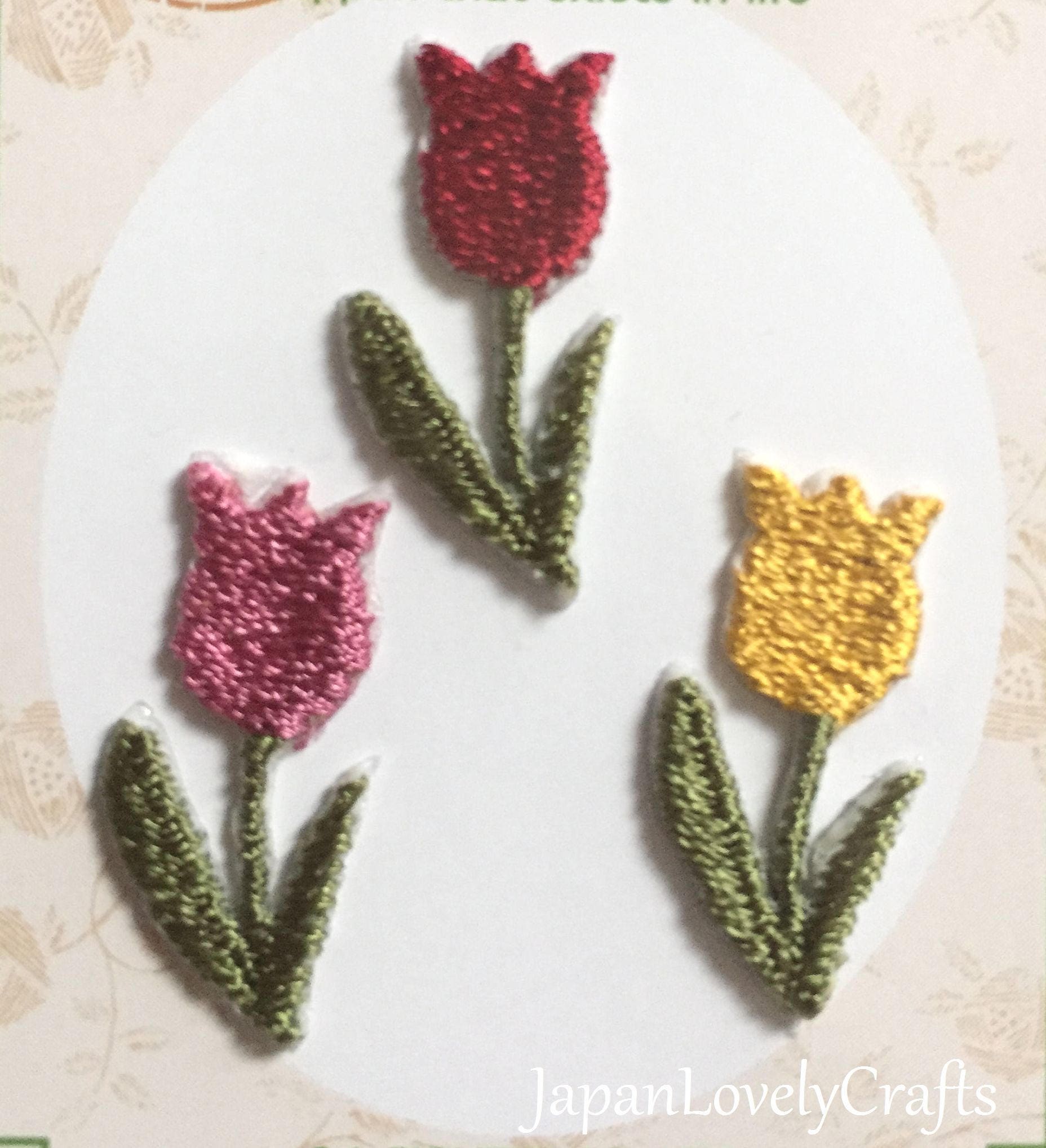 Applique Tulips from different materials Applique Tulips from different materials