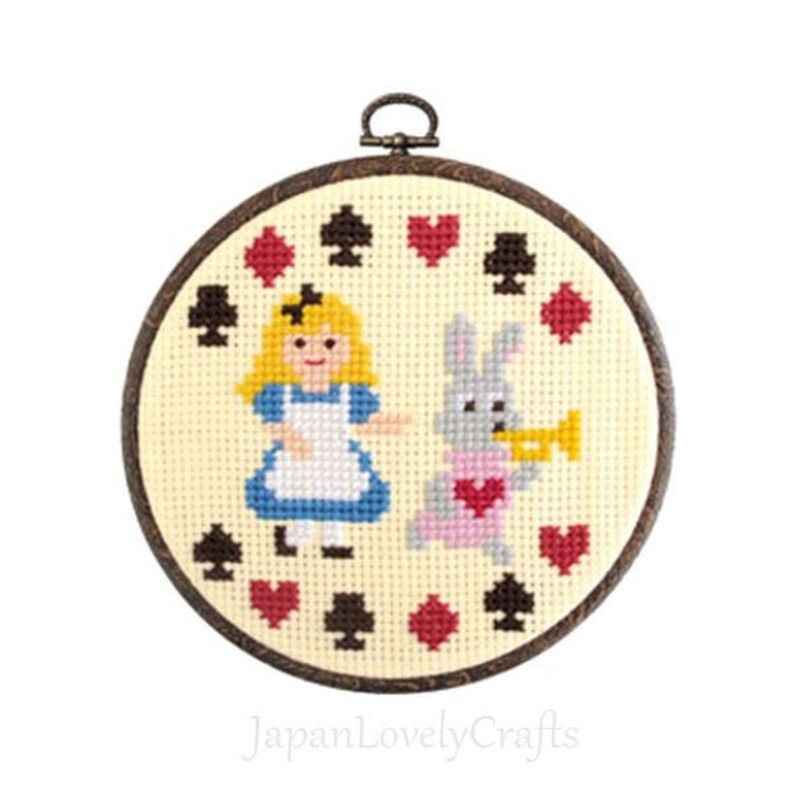 Japanese Cross Stitch Kit Tutorial Fairy Tale Alice in Etsy