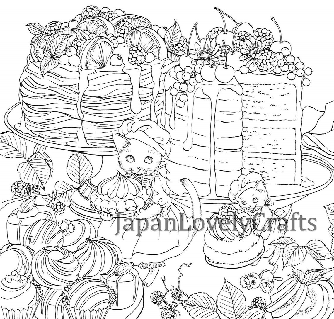 Japanese Cat Coloring Pages Coloring Pages