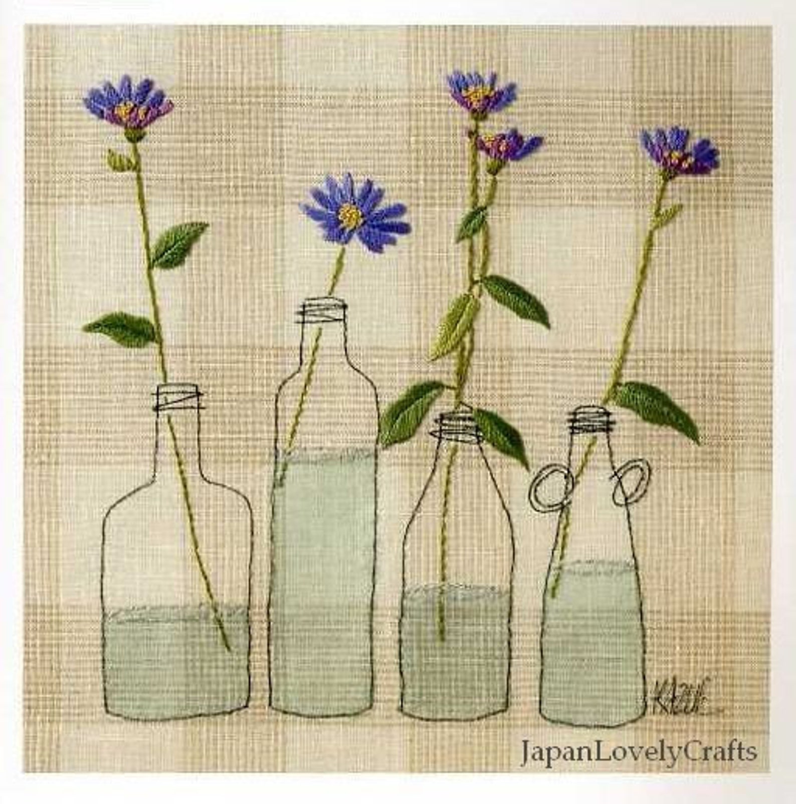 Embroidery of Garden Flowers Hand Embroidery Floral Design Etsy Canada