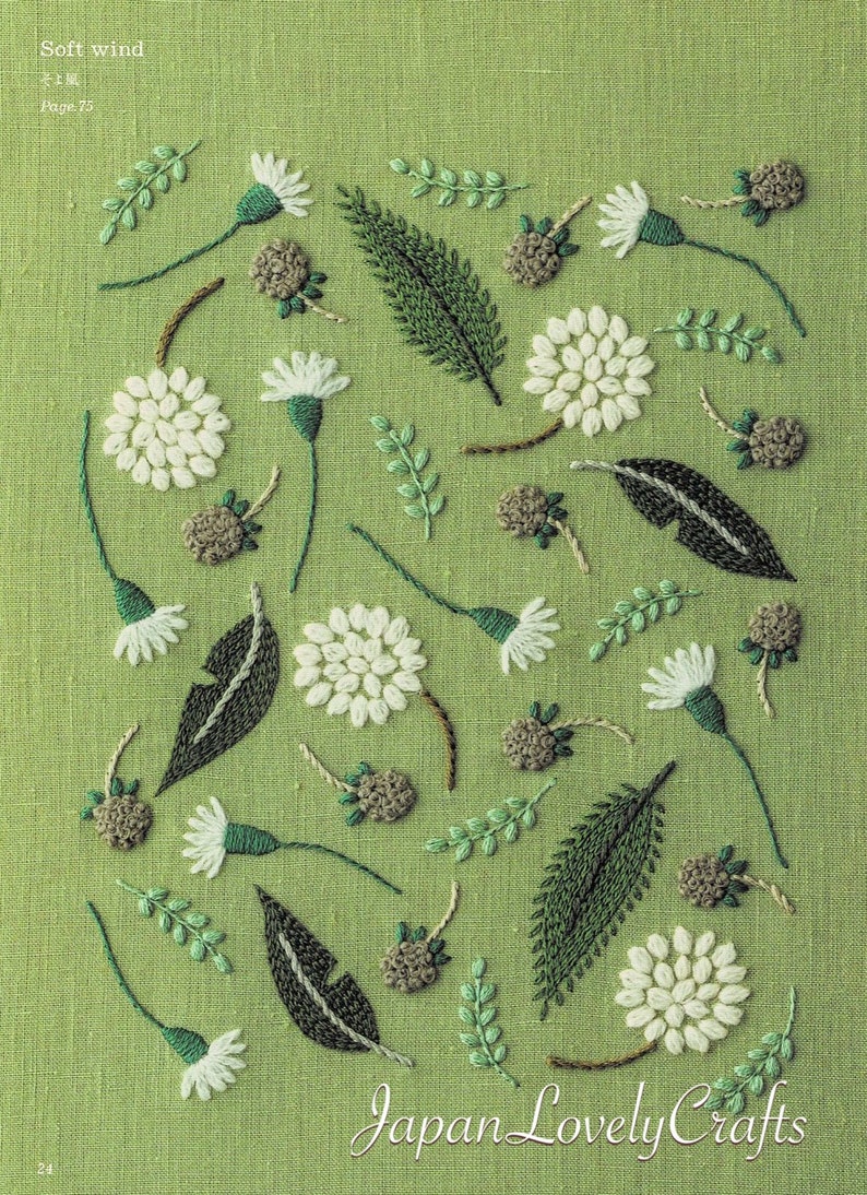 Hand Embroidery Botanical Patterns Embroidered Flower Plant | Etsy