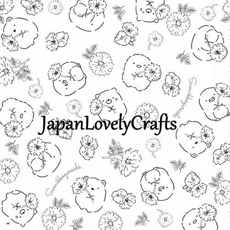 Sumikko Gurashi Japanese illustration coloring page pattern | Etsy