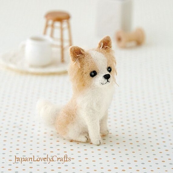 Long Haired Chihuahua Japanese Needle Wool Felt Mascot Diy Etsy