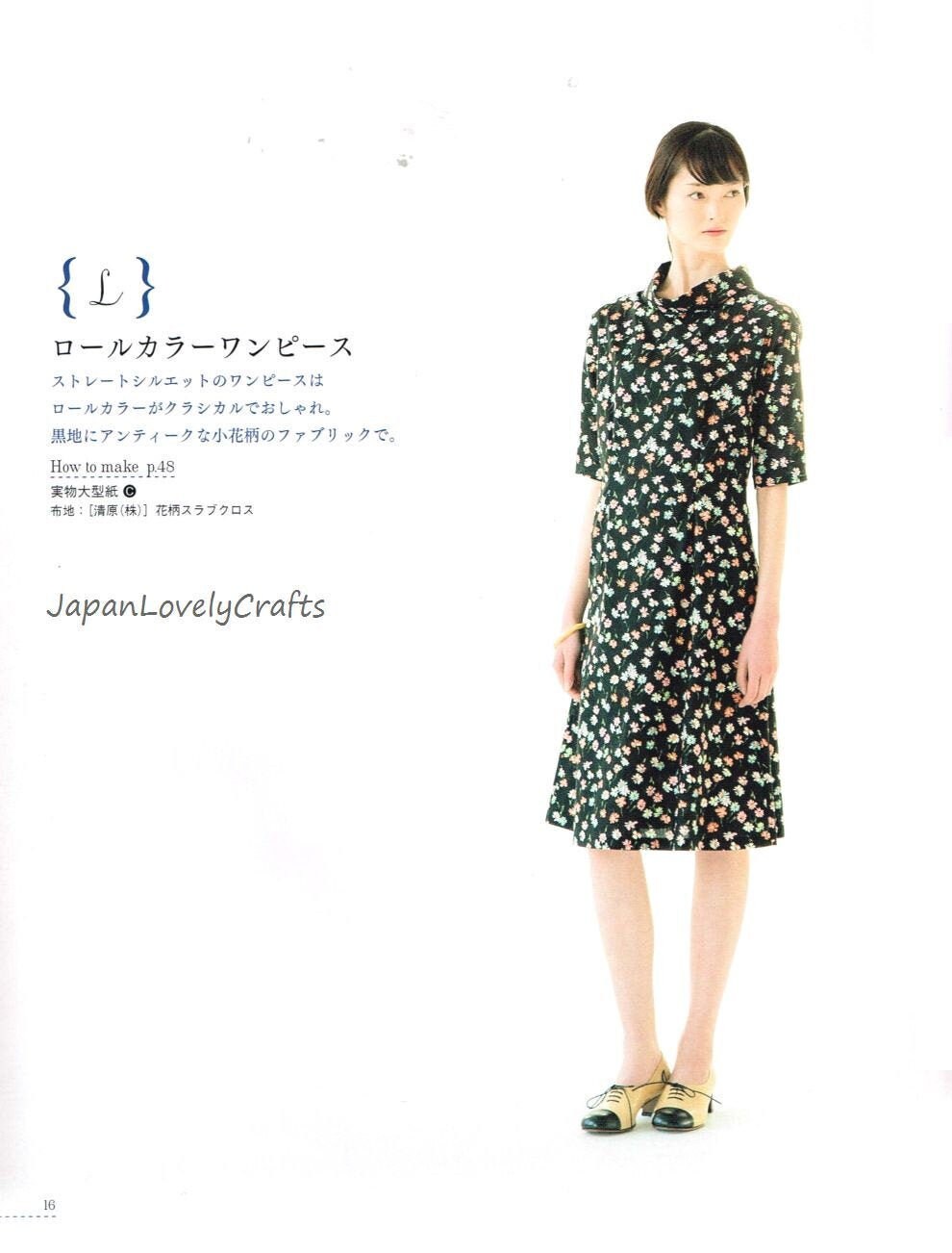 Hand Sewn Classic Dress Pattern Japanese Sewing Pattern Book Etsy