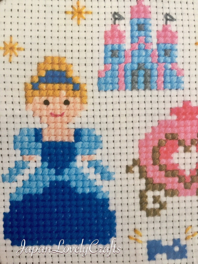 Japanese Cross Stitch Kit Tutorial Kawaii Fairy Tale Etsy