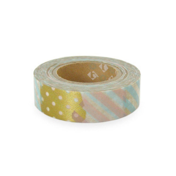 Lovely Patch C  - Japanese mt  Deco Washi Masking Tape, Scrapbooking, Collage, Gift Wrapping, MT01D111