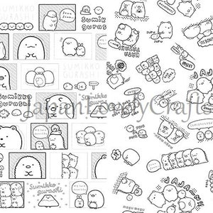 Sumikko Gurashi Coloring Book for Adults Kawaii Japanese | Etsy