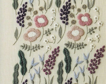 Hand Embroidery Botanical Patterns, Embroidered Flower, Plant, Leaf, Bird Design, Easy Stitch Tutorial, embroider gifts, Handmade Home Decor