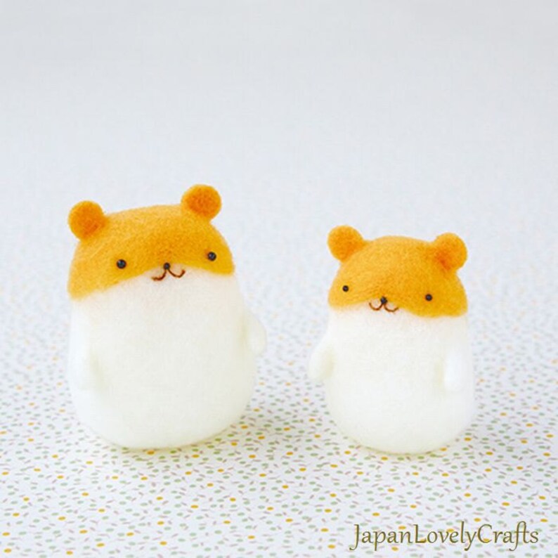 Easy Hamster Felt Kit Japanese Needle Acrylic Fiber Felt Etsy