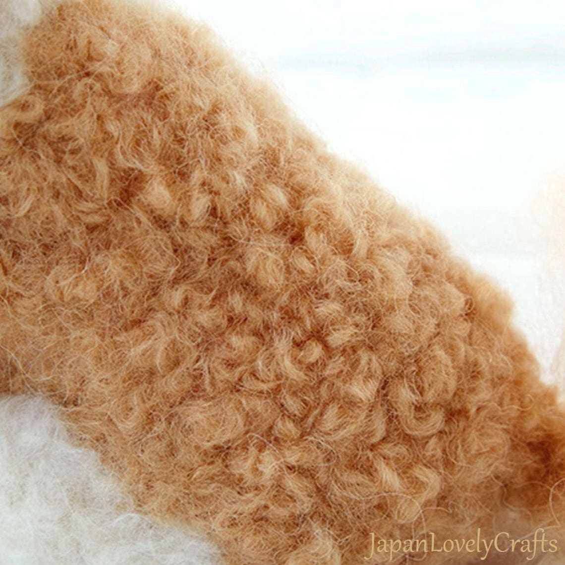 Japanese Curly Silver Wool Felt Needle Felting Realistic Etsy