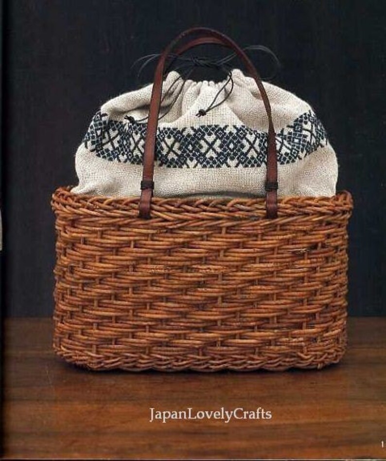 Pin Cushion Kogin Embroidery B616 Japanese Sashiko Stitch Pattern Book Bag Easy Tutorial Fugeiten Traditional Design Stole Pouch