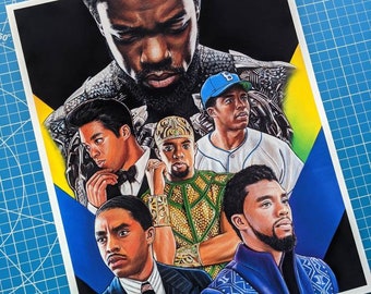 Chadwick Boseman Tribute 11x14 Art Print