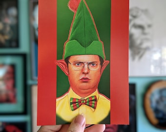 Christmas Elf Dwight 5x7 Art Print