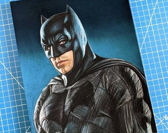 Ben Affleck Batman Pastel Drawing