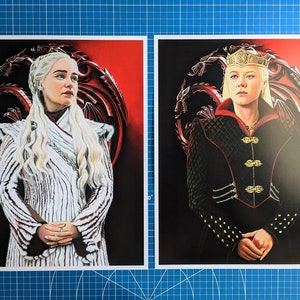 Rhaenyra and Daenerys 11x14 Art Prints