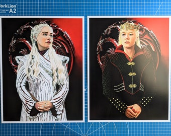 Rhaenyra and Daenerys 11x14 Art Prints