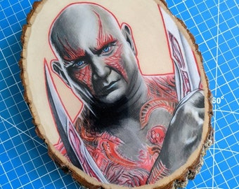 Drax Original Drawing on Wood