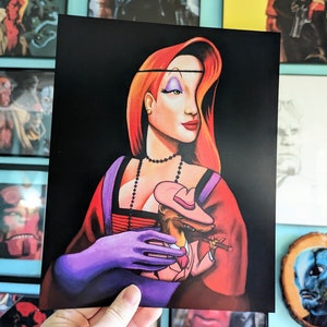 Lady With A Weasel Art Print