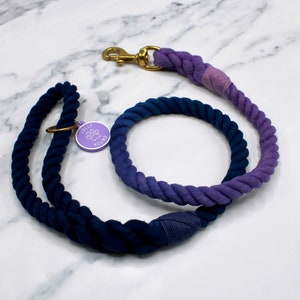 14mm 4FT Rope Dog Lead - Rope Leash - Ombré - Large Dog