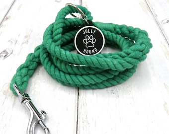 8mm Small Dog Lead | Rope Lead | Puppy Leash | Solid Colour