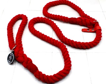Hand-Dyed Cotton Rope Dog Slip Lead - 3FT