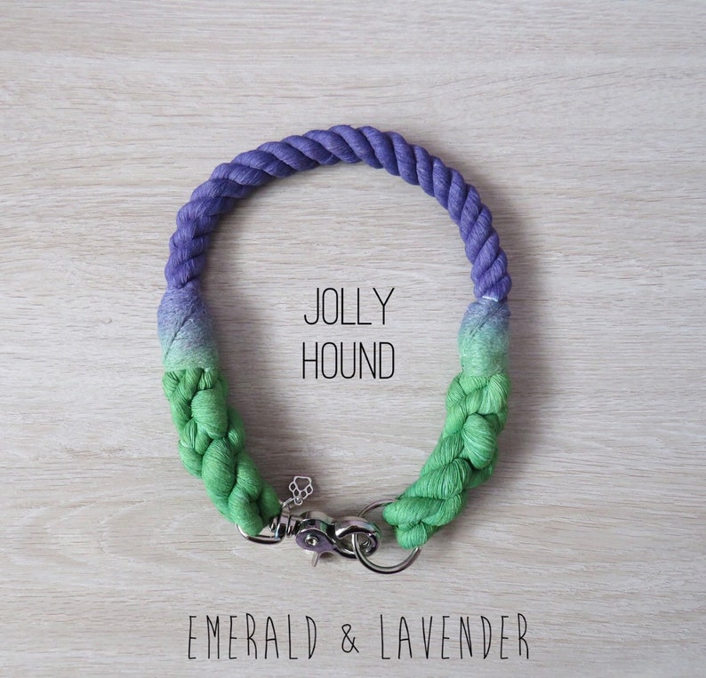 12mm Ombre Dog Collar / Ombré Rope / Dog Collar / Rope Collar Etsy