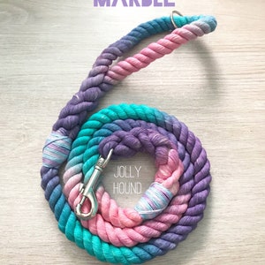 12mm Marble Rope Dog Leash / Dog Lead / Rope Leash / ombré dog lead / Gift for dogs