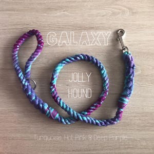 Galaxy Tie Dye Dog Lead / Rope Dog Leash pattern