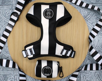 HUMBUG Bundle | Dog Harness | Adjustable Harness | Black And White Stripes