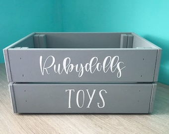 Dog Toy Box, Personalised Toy Box, Gifts box for dogs, Puppy Toy Box, Painted wooden Toy Box, Dog Toy Crate
