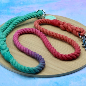 Bora Bora Dog Lead, Dog Leash, Rope Dog Leash | Vibrant Dog Lead | Ombré | Clip Lead For Dogs