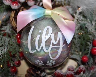 Personalised Pet Dog Memorial Bauble