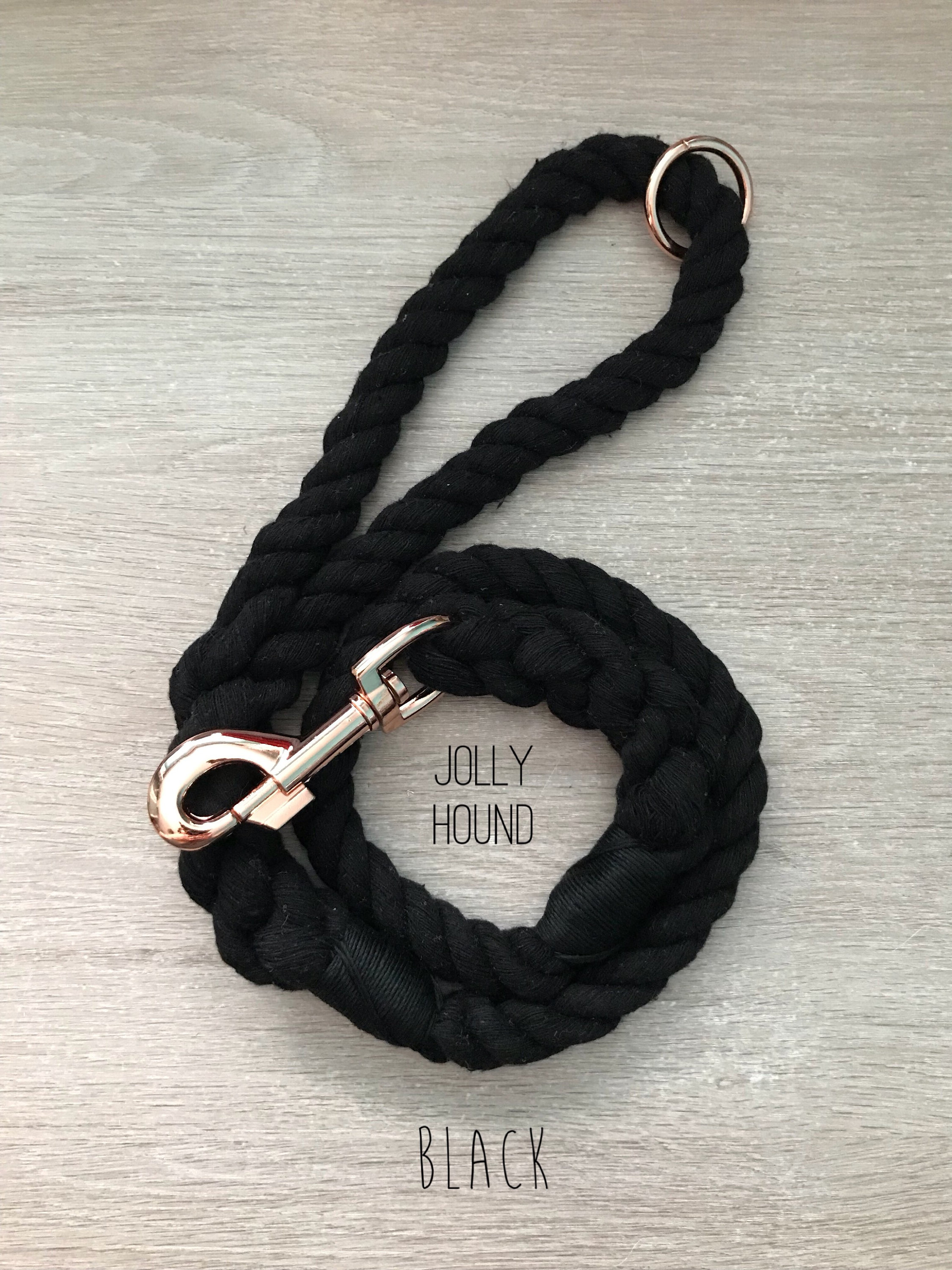 Black rope dog lead hotsell
