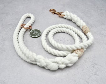white rope leash
