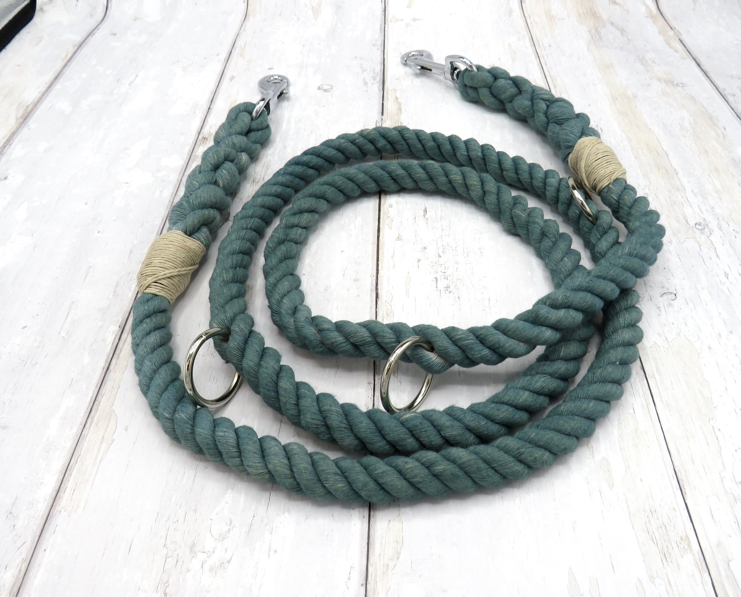 Double Ended Rope Dog Lead 12mm 6FT / Double Dog Lead Etsy UK