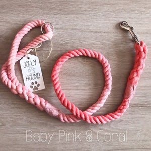 4FT 8mm Ombre Rope Dog Leash  Cotton Lead for Small Dogs