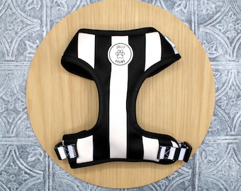 HUMBUG | Dog Harness | Adjustable Harness | Black And White Stripes