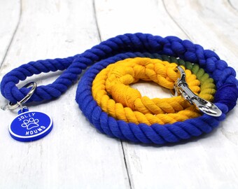 Ombré Rope Dog Leash 12mm | Two-Color, 4ft Lead