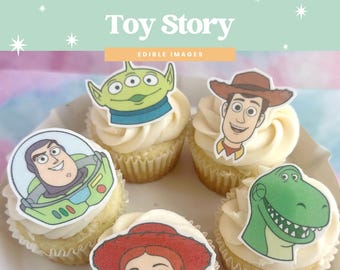 Toy Story Geburtstag | Essbare Cupcake Toppers Party Dekoration | 12er Set