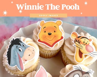 Winnie Puuh | Essbare Geburtstag Cupcake Toppers | 12er Set
