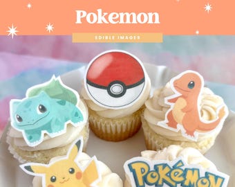 Pokemon | Essbare Cupcake Toppers | 12er Set