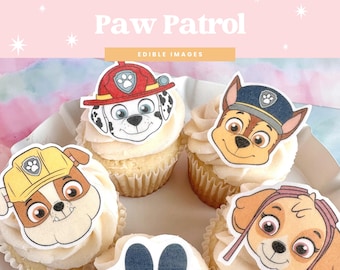 Paw Patrol | Essbare Geburtstag Cupcake Toppers | 12er Set
