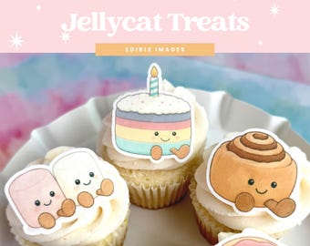 Quallen Leckerli | Essbare Cupcake Toppers | 12er Set